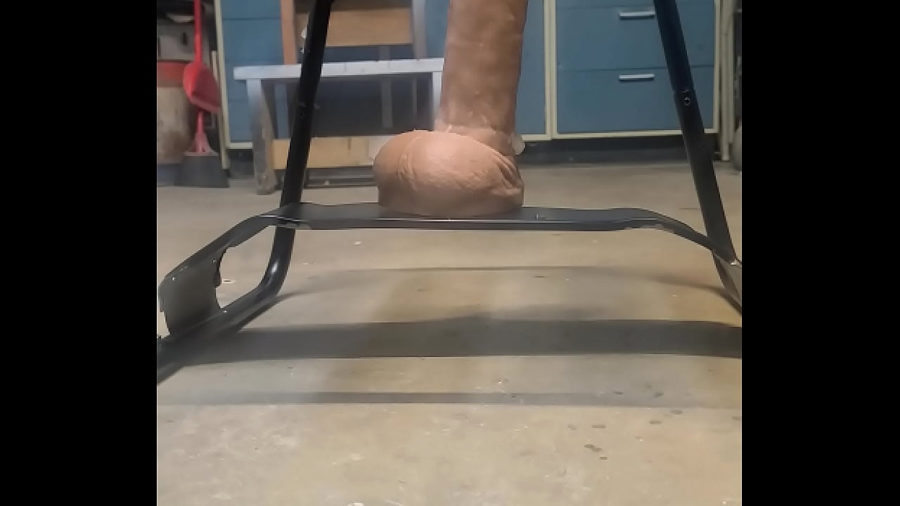 Big Hankeys dildo on the bouncy sex chair
