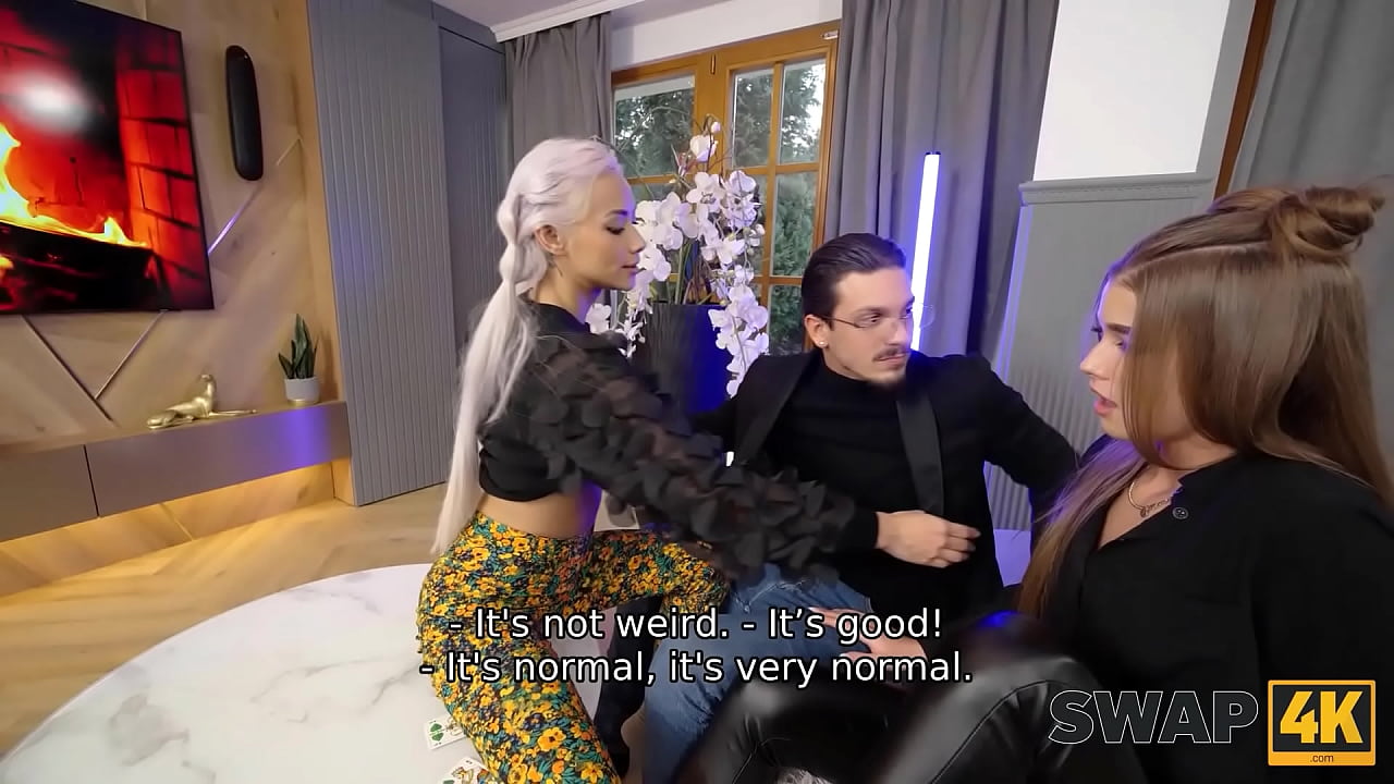 SWAP4K. Fucked a sexy girl in a threesome after getting the coffee