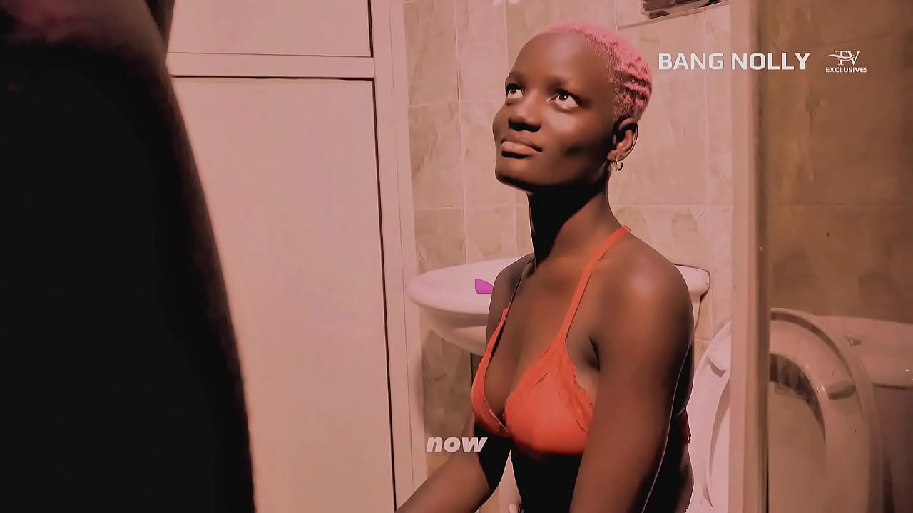 Black Ebony Princess couldn't resist her Stepcousin's for the first time they met in the bathroom