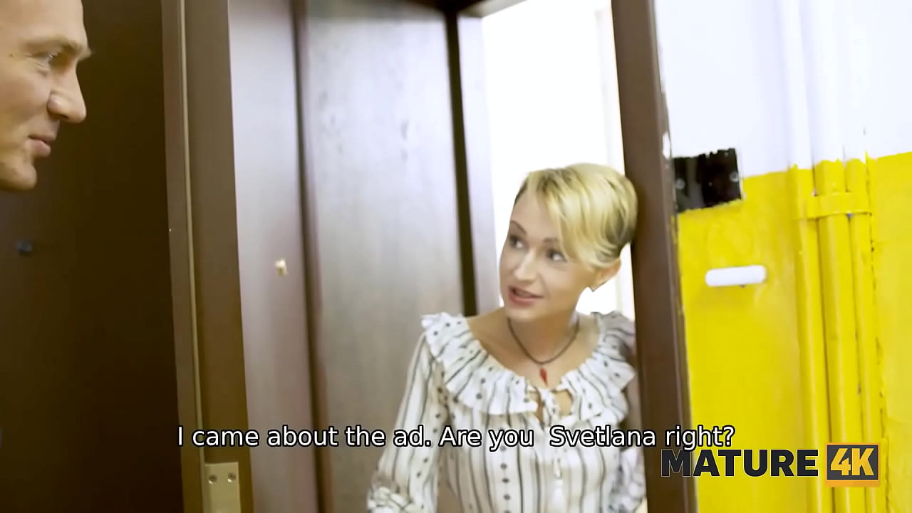 MATURE4K. Short-haired mature hooked up with man before signing contract