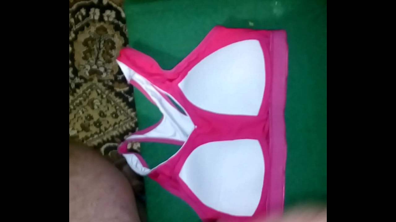jerking off  bra