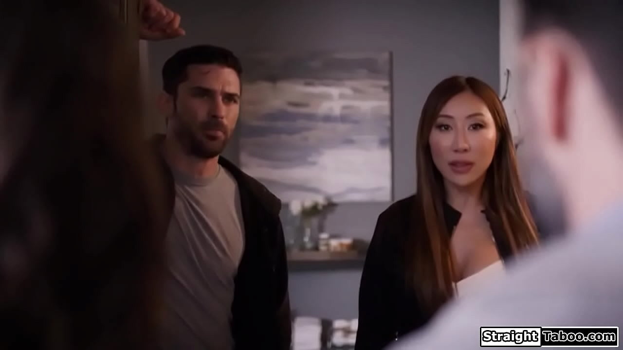 Asian milf catches hubby cheating and gets back at him kissing a stranger.The big tits brunette is facefucked and rimmed.Shes fucked rough and squirts