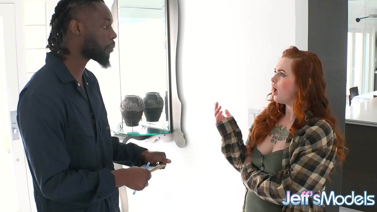 Curvy Redhead Adora Bell Seduces a Black Stud