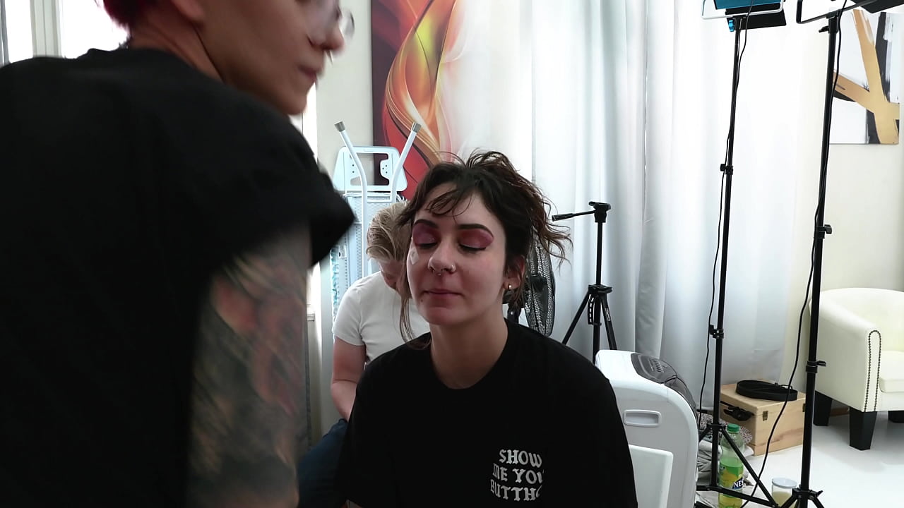 (dry vers) behind the scene,perv trheesome atogm only anal with Vile Vixen and Natasha Ink,milk,spits,deep balls,crazy,rough sex