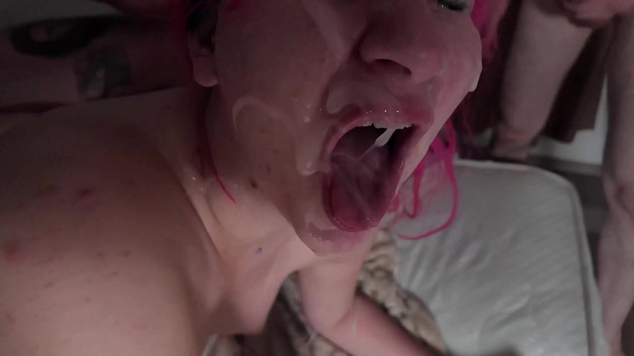 extreme DP Bukakke orgy with Vicky Golden