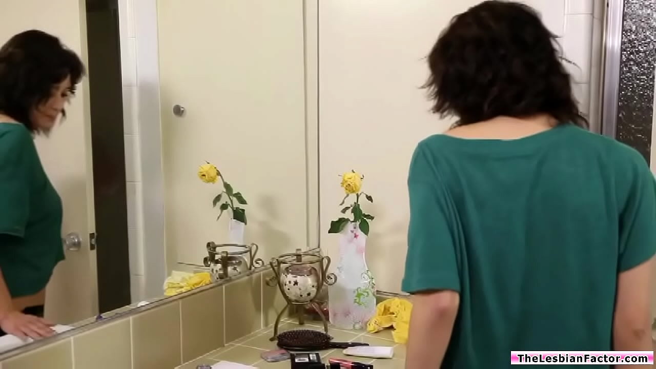 Redhead babe joins her lesbian friend on the bed naked.She rubs her bush while kissing.The busty bff licks her shaved pussy before they do scissoring.