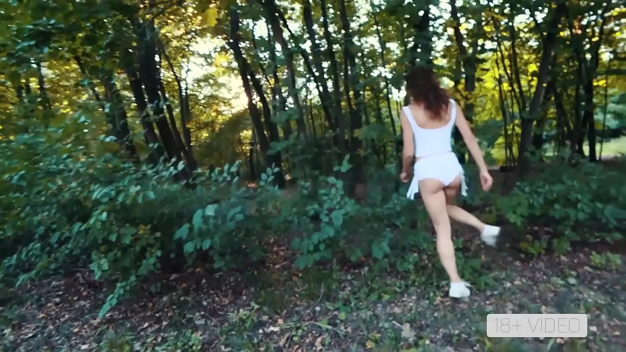 Public ass fucking near the road with cum on mouth. Amateur couple, fitness babe, petite teen