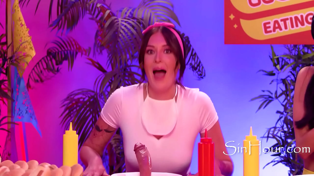 Lesbians At A HotDog Contest