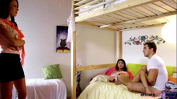 Petite teen Lindsey is caught red-handed when her step mom walks in to find her young stepdaughter having sex with her boyfriend.