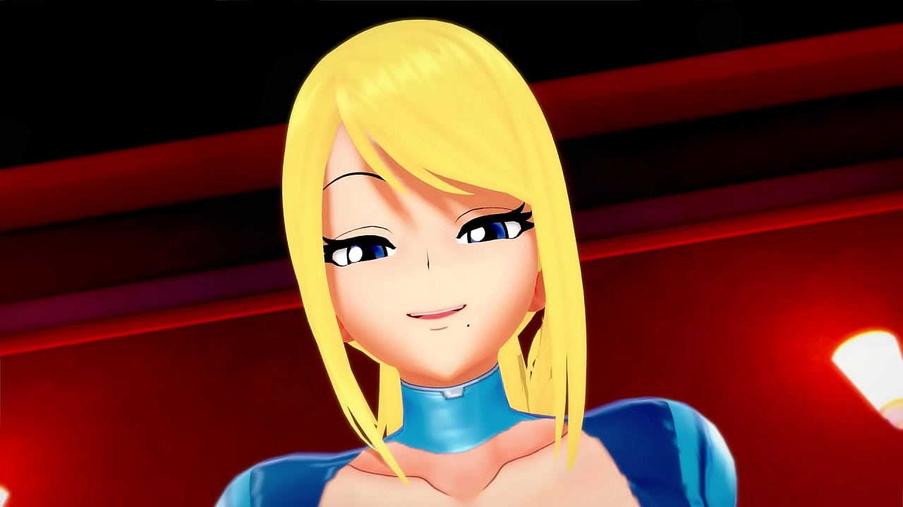 Samus giving a very lucky boy a titjob with her massive tits