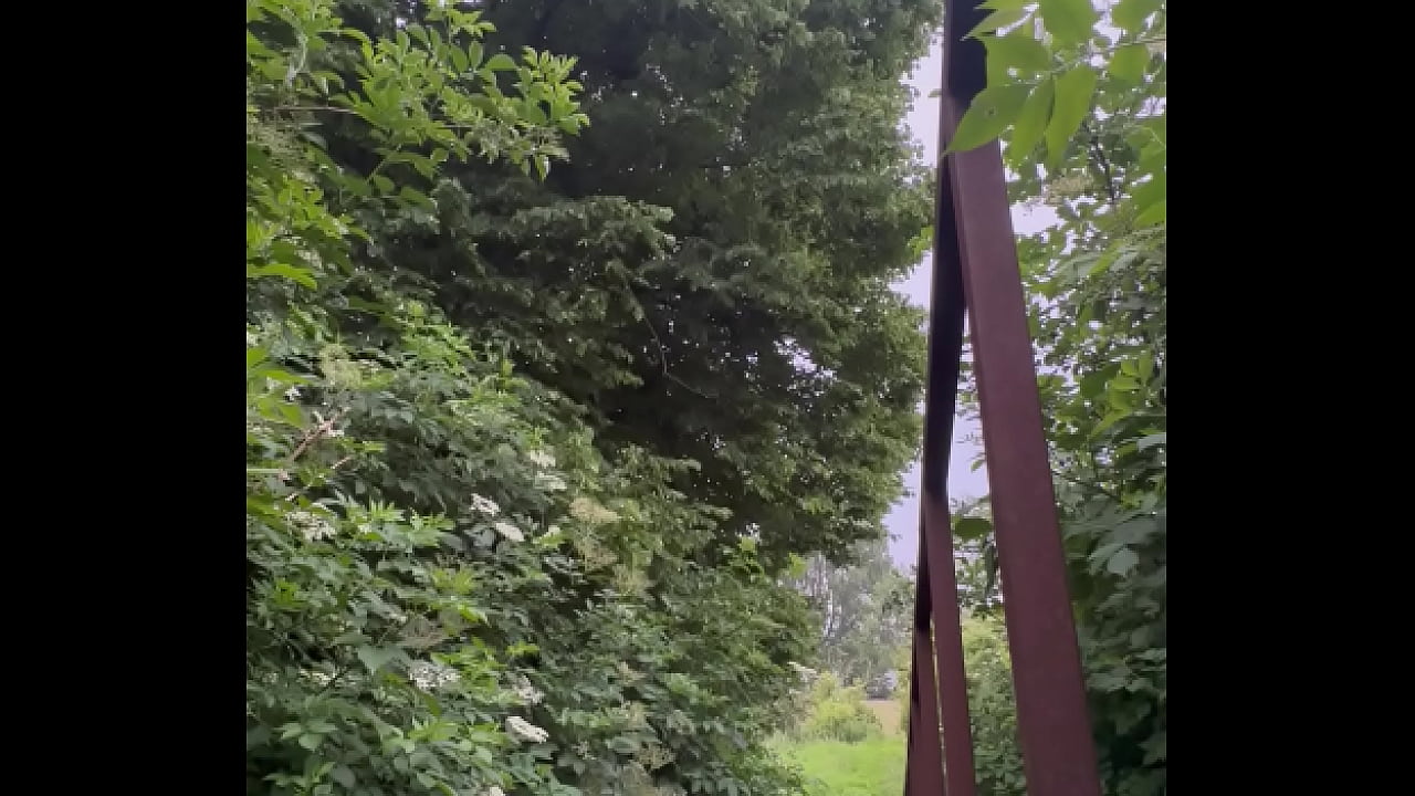 Teen guy strips naked and walks in public park nervously Voyeur