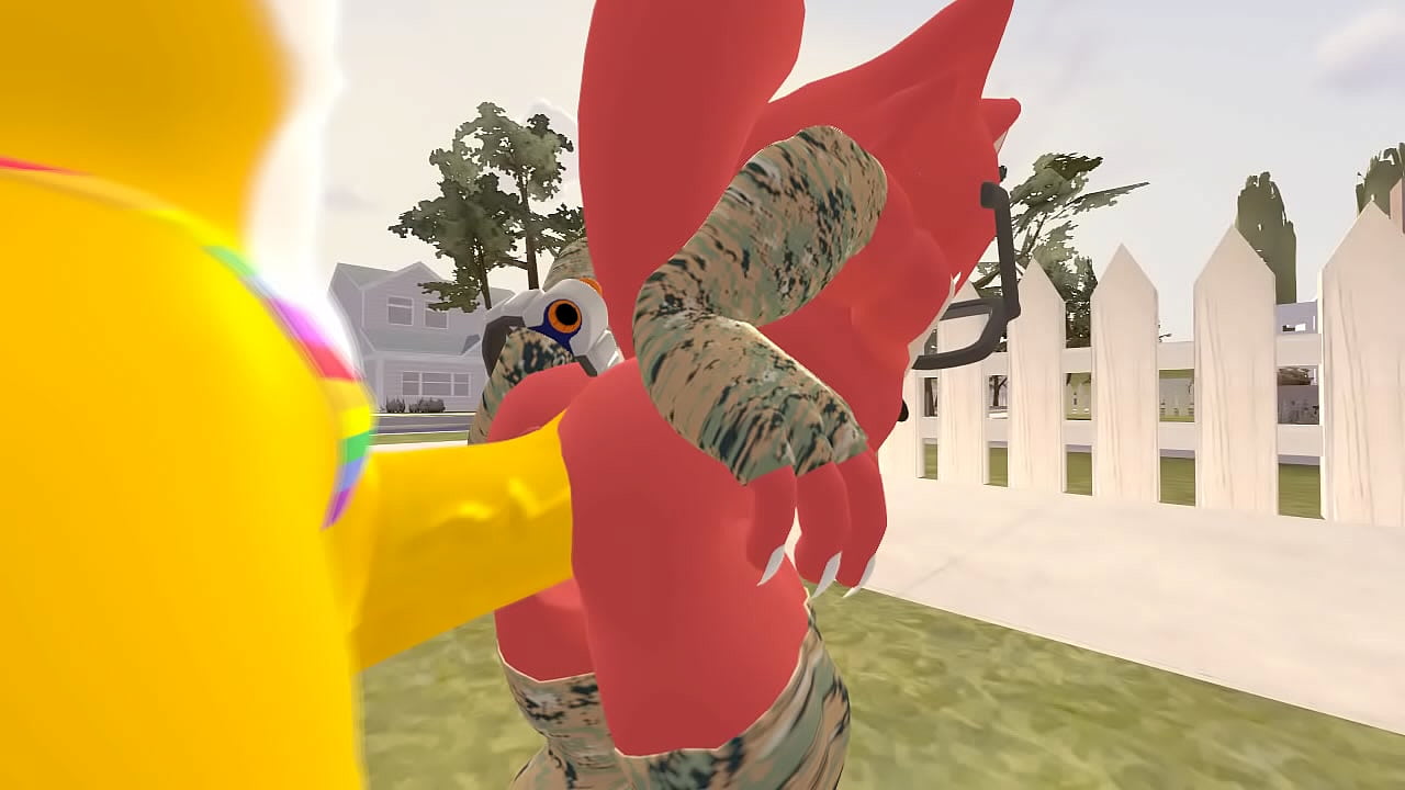 Tails Gay Gets to Ride a Red Wolf