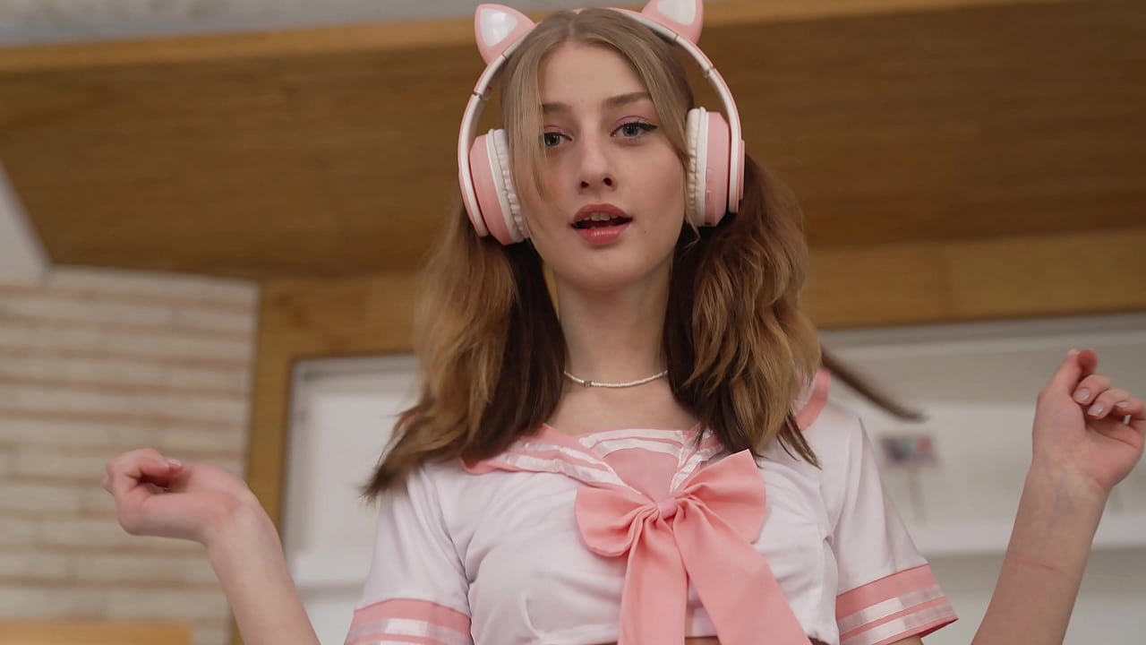 Interracial GANG BANG 7 ON 1 with skinny babe Sasha 19yo