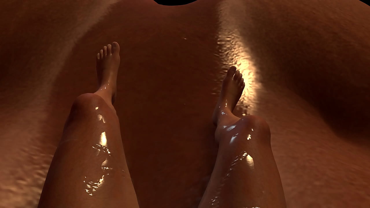 Sliding Down Big Breast Women