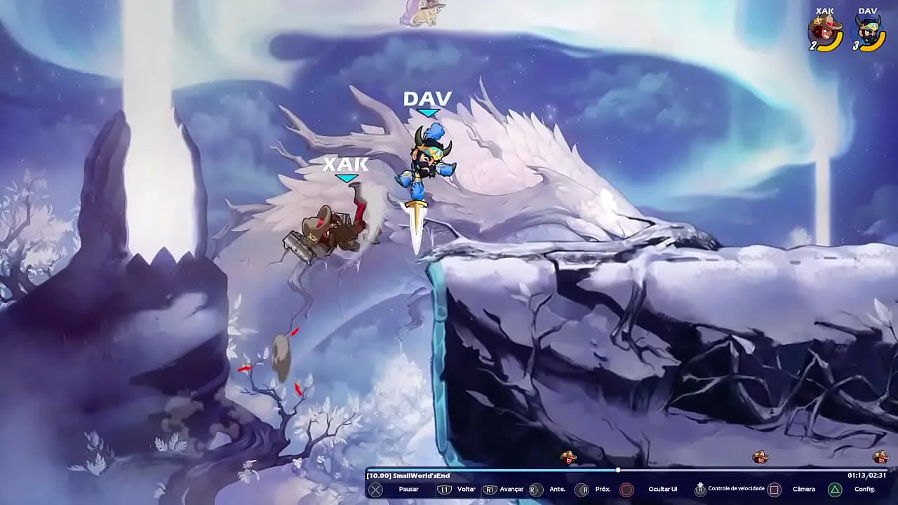 Viking barbudo com rola de martelo acabando com cowboy de la&ccedil;o