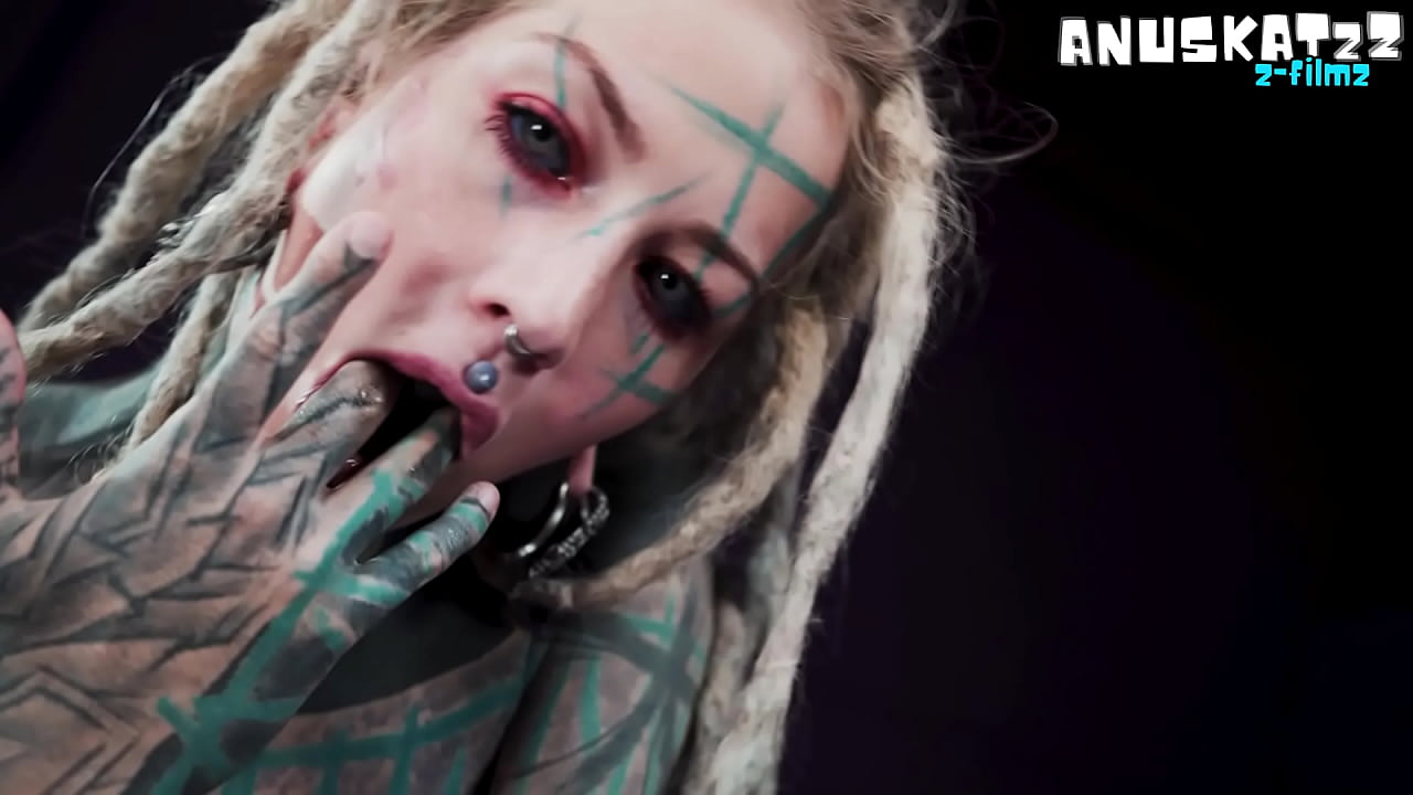 TATTOO PIERCED alt girl gives SLOPPY BJ and gets ANAL fucked