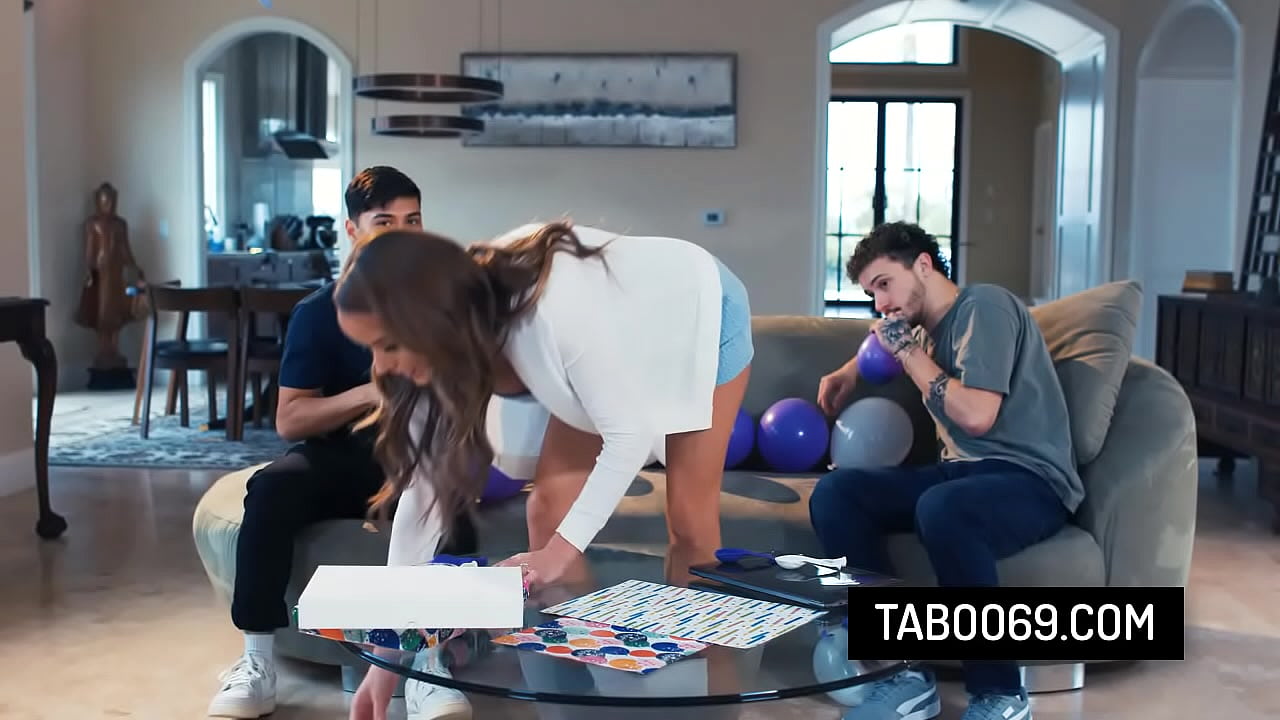 Horny stepson shares his hot milf stepmother with his bff in threesome