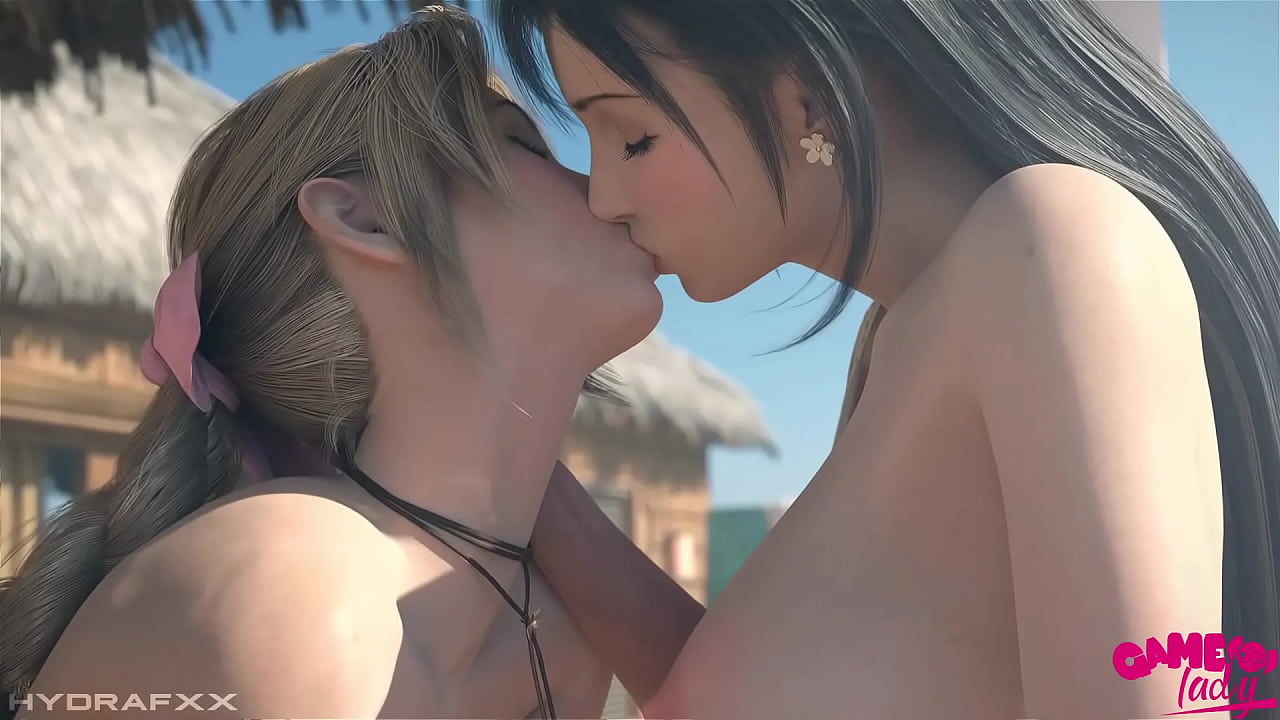 FF Tifa, Aerith and Cloud are Enjoying Beach Party