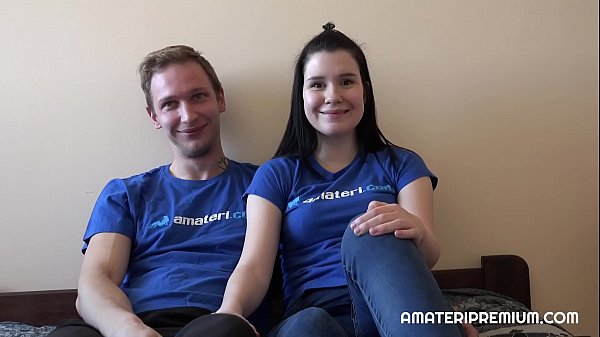 This kinky young couple wanted to earn some extra money by shooting porn. They were quite shy about it at first, but then they had a lot of fun, especially Izzy. Being watched as her bf fucked her was a real turn-on for her.