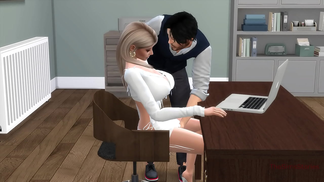 Milf secretary sucks off boss, then he fucks new sexy secretary