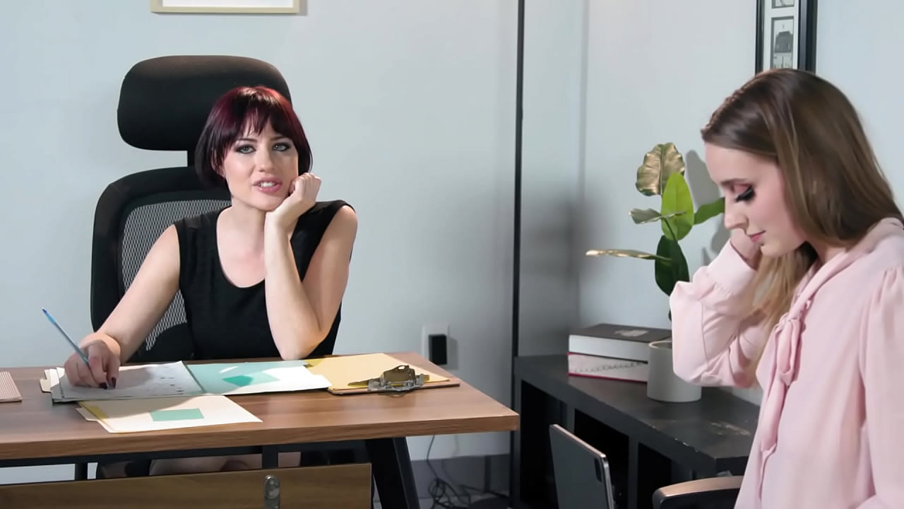 Shy assistant having lesbian sex with MILF businesswoman