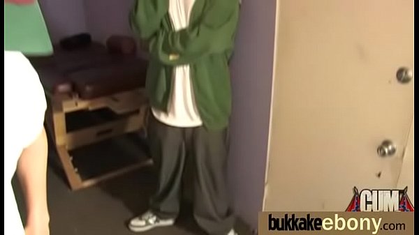 Interracial bukkake sex with black porn star 8