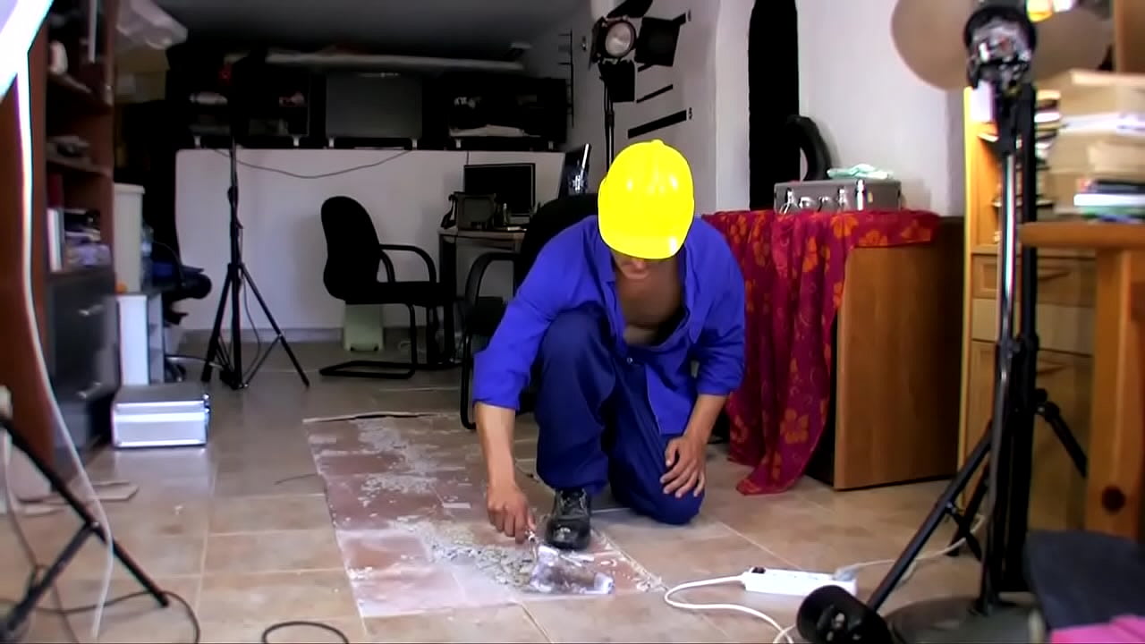 Blonde with big tits loves getting her ass screwed by two hot masons