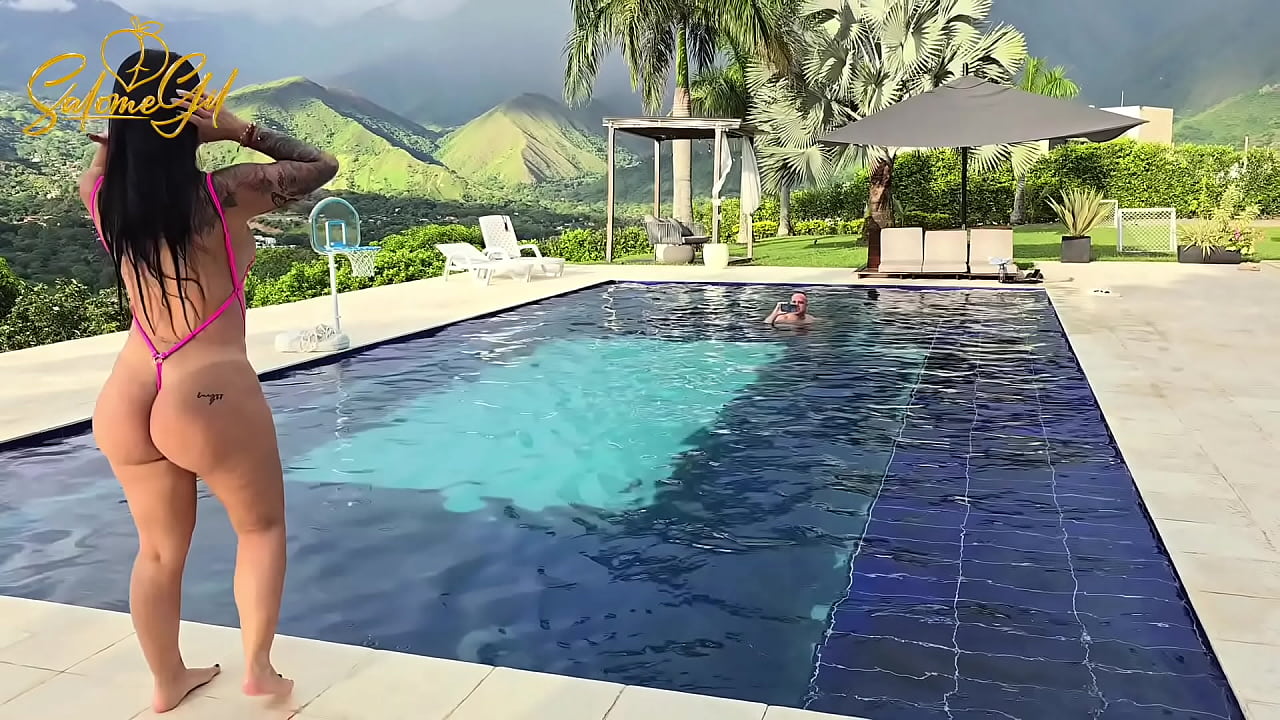 Salome Gil - Latina milf influencer bounces her huge ass on a Spanish cock in the pool