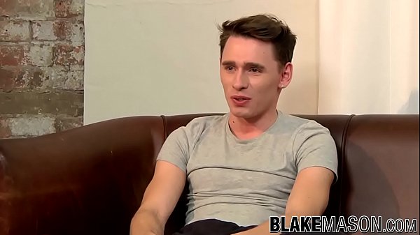 Muscular jock plays with his big tool