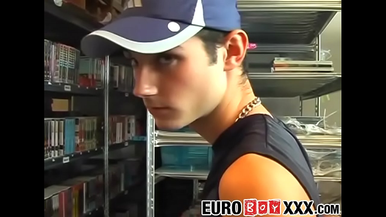 Dirty Euro twinks blow and bang at work