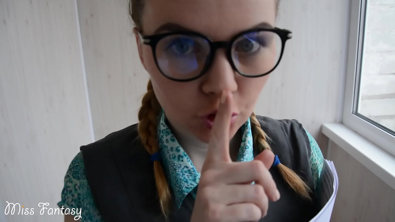 Young teacher sucks student after class