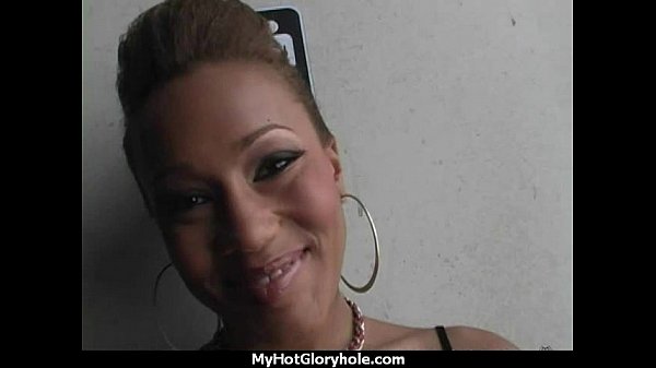 Ebony Slut Fucks A White Gloryhole Cock In Her First Interracial Scene 5