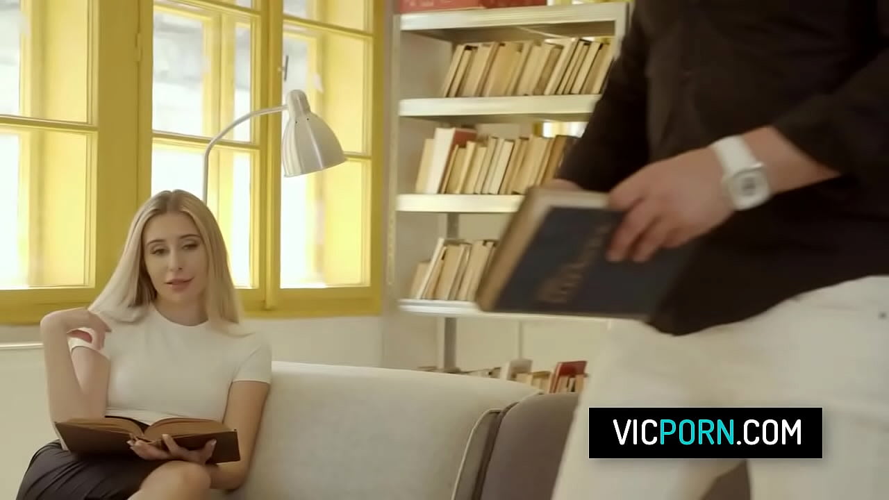 Hot blonde teen side fuck with her horny professor