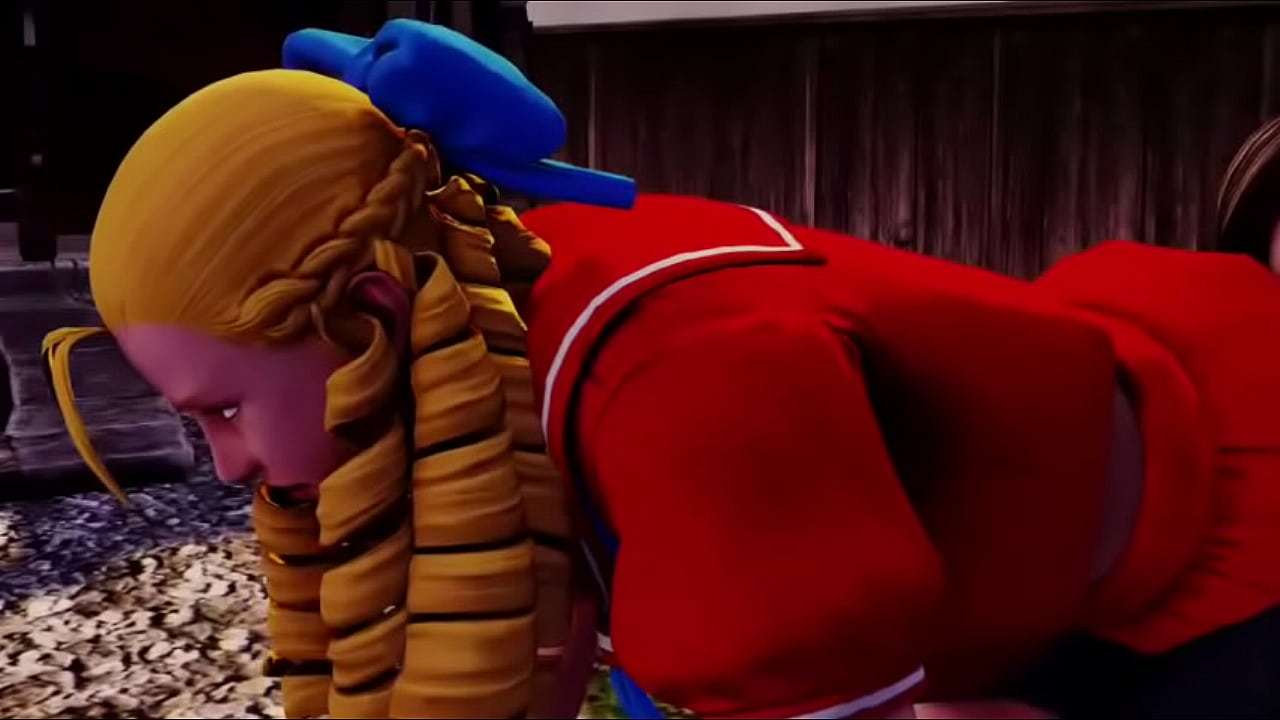 Street Fighter Sakura X Karin ass licking