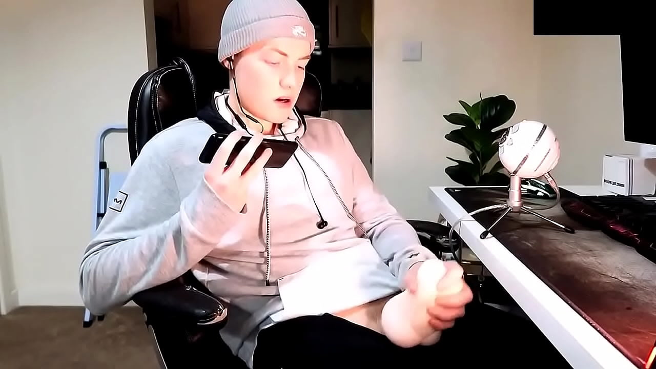 Dirty Talking On The Phone While Using Pocket Pussy