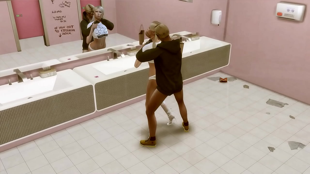 He fucked her in the toilet while her boyfriend was waiting for her