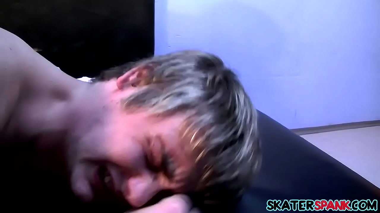 Pale slim twink gets hard spanking