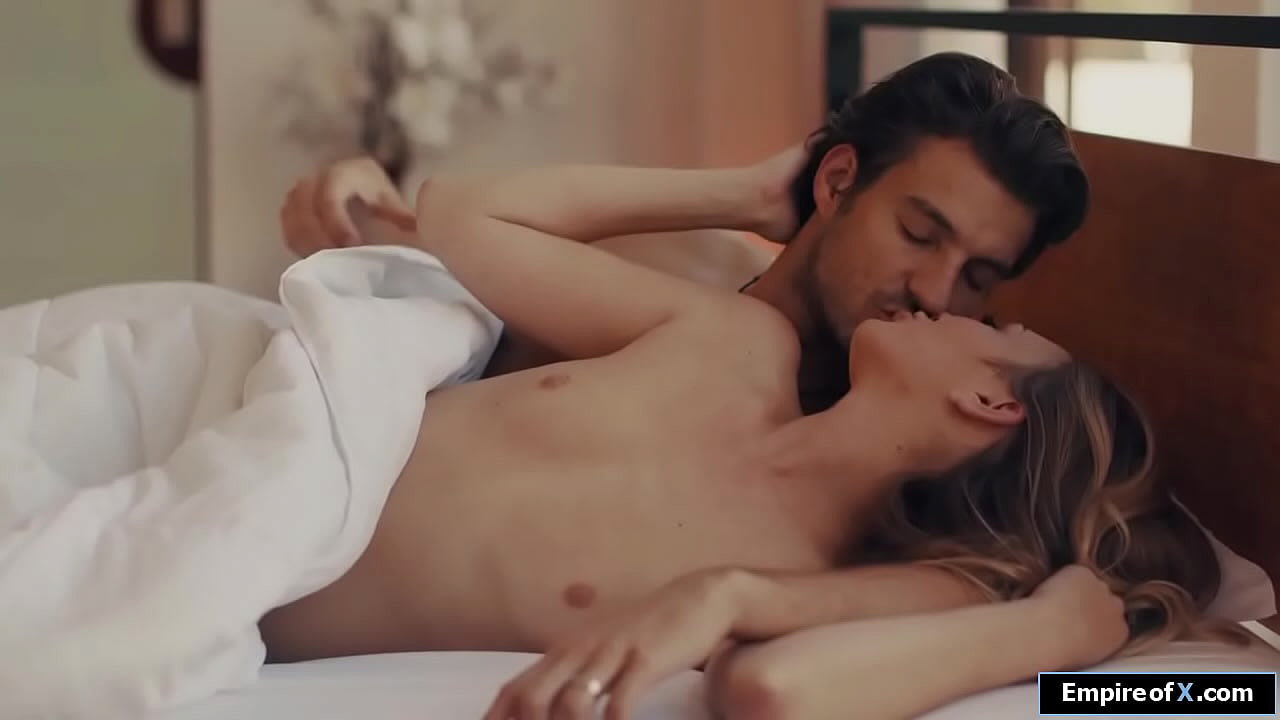 A guy licking and fucking his small tits brunette girlfriend