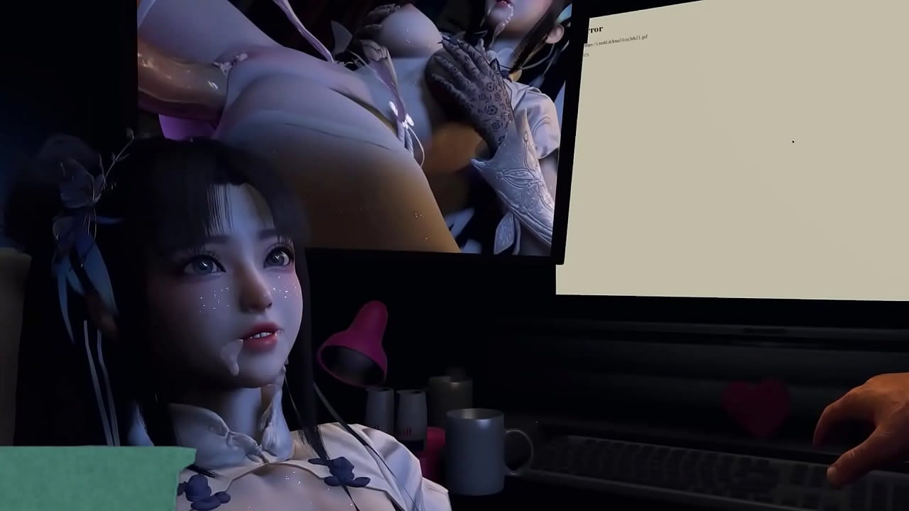 3D cute sexy college slut cheating with her big dick stepfather