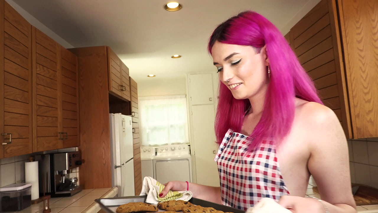 Natalie Stone & Epic in Red Hot Kitchen Romp