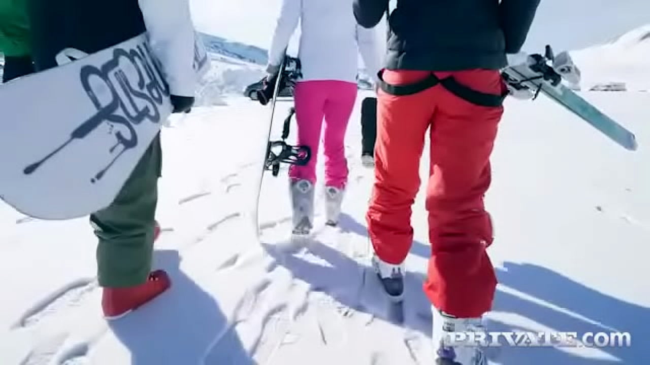 Haley Hill and Katrin Have an Alpine Anal Trio