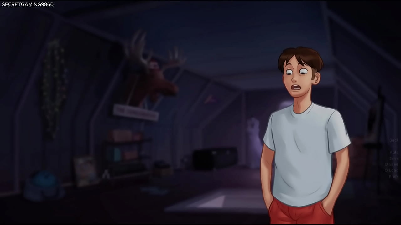 Summertime Saga By DarkCookie - Horny Slut was Caught Masturbating in Her Room with a 30cm Monster Dildo