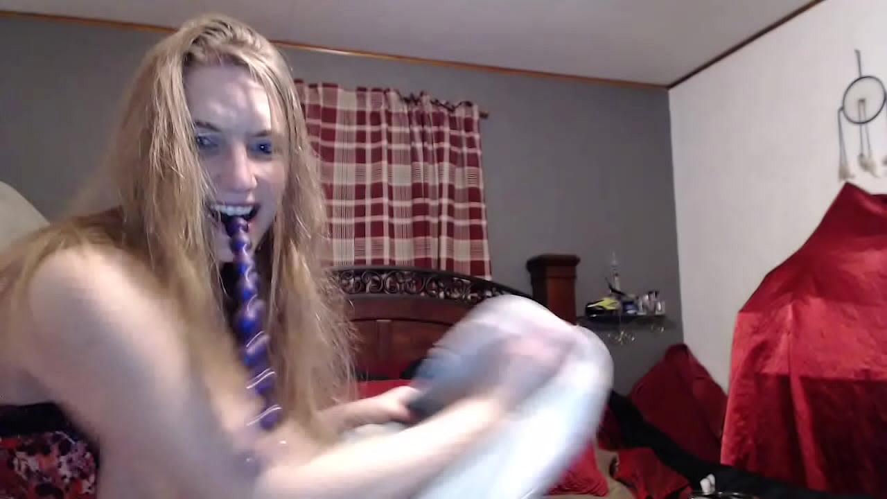 MILF using anal beads interrupted by roommate