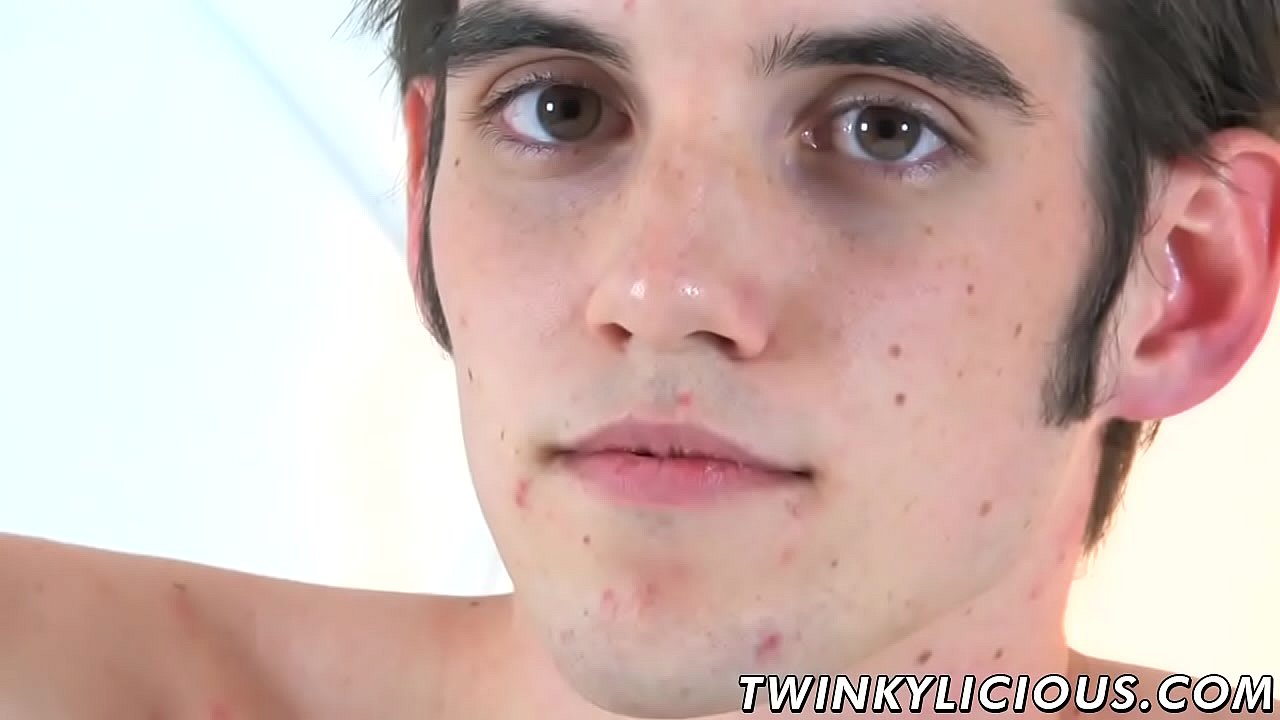 Slim twink jerks off and strokes cock