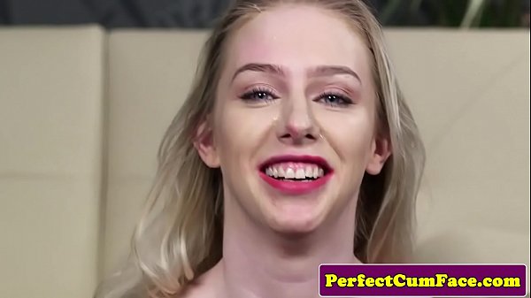 Busty english babe in stockings jerking dick