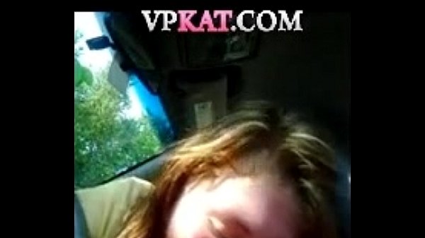 Naive blonde is sucking dick in the car while her boyfriend