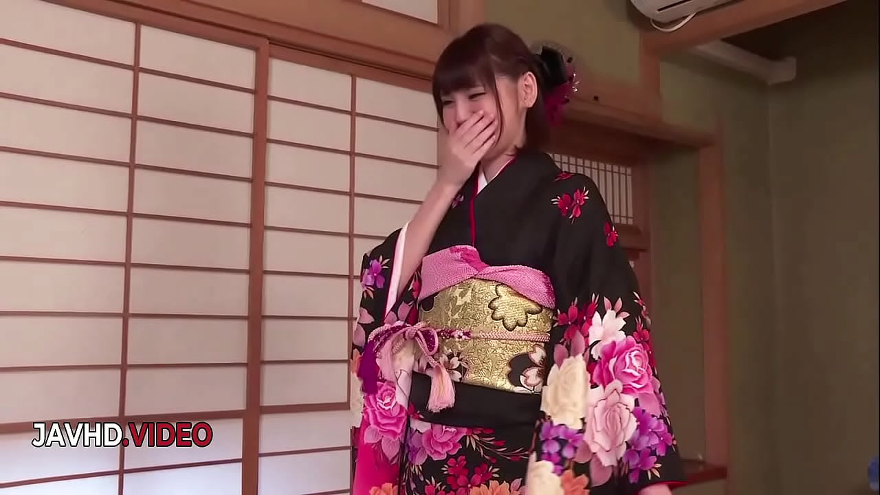 Elegant Kimono Beauty Embraces Passion in Steamy Japanese Encounter