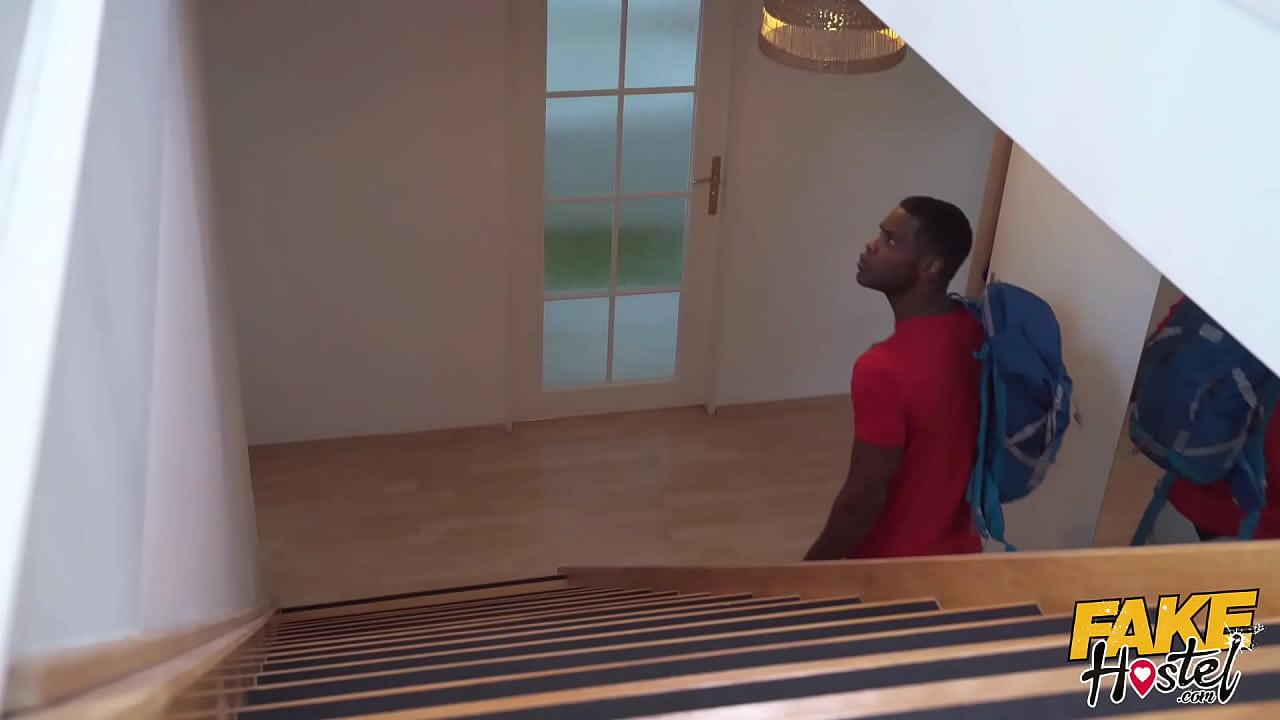 Fake Hostel - Interracial group sex with skinny Euro teens and big black cock