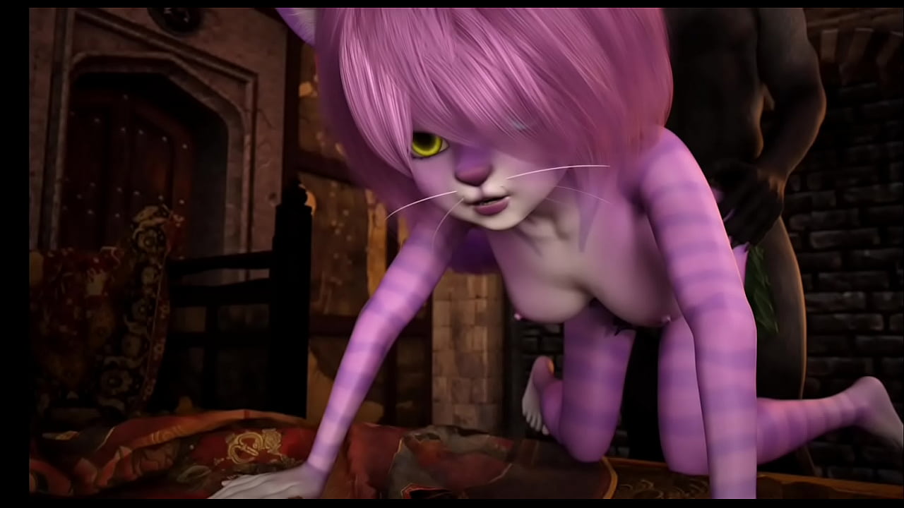 Chica gata follada por chico gato