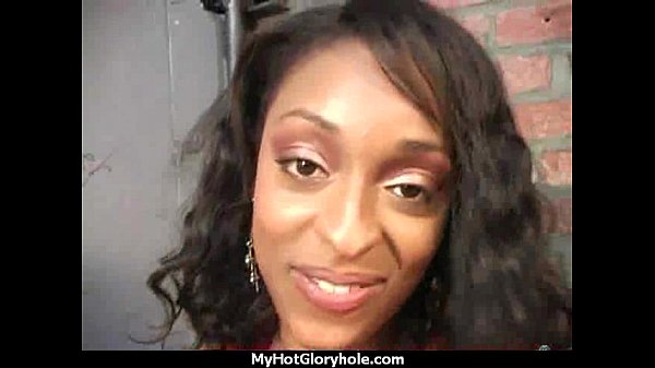 Ebony Slut Fucks A White Gloryhole Cock In Her First Interracial Scene 12